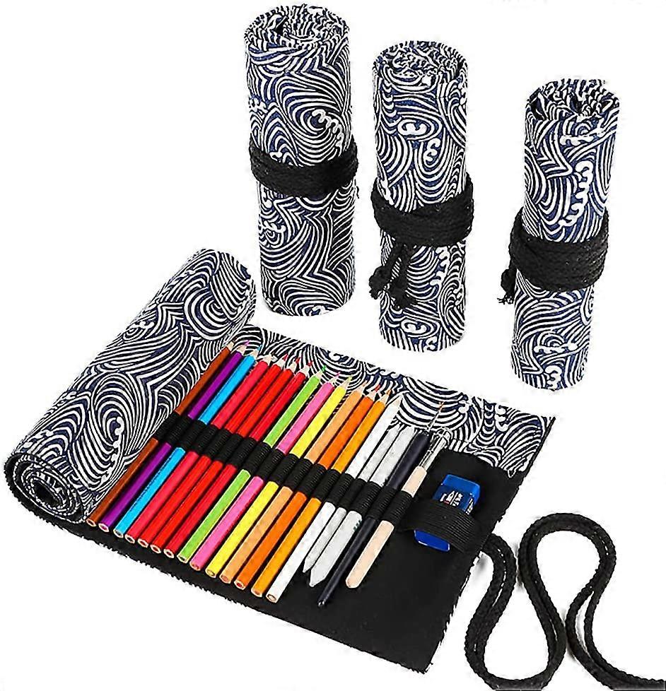 36/48/72 Slots Colored Pencil Wrap Roll Holder