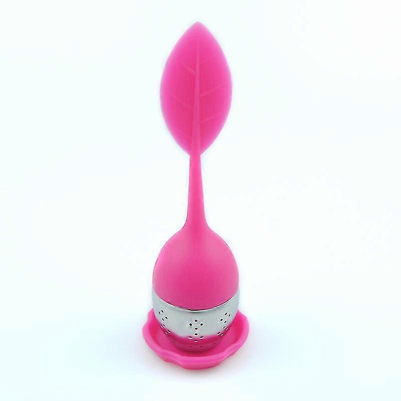 Loose Leaf Tea Infuser Silicone Handle Stainless 2pcs-pink