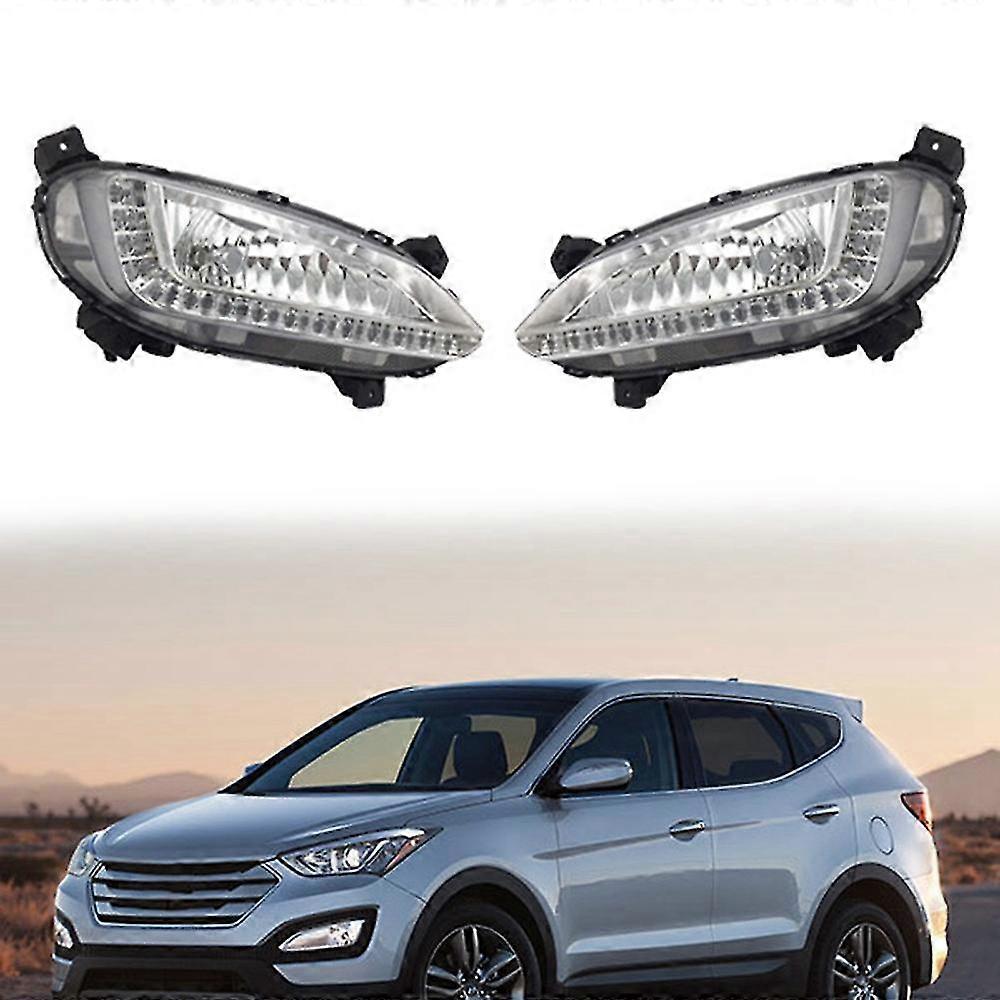 Tri-Aroute LED Tagfahrlicht Set Für Hyundai Santa Fe IX45 (2013-2015) - 12V Weiß