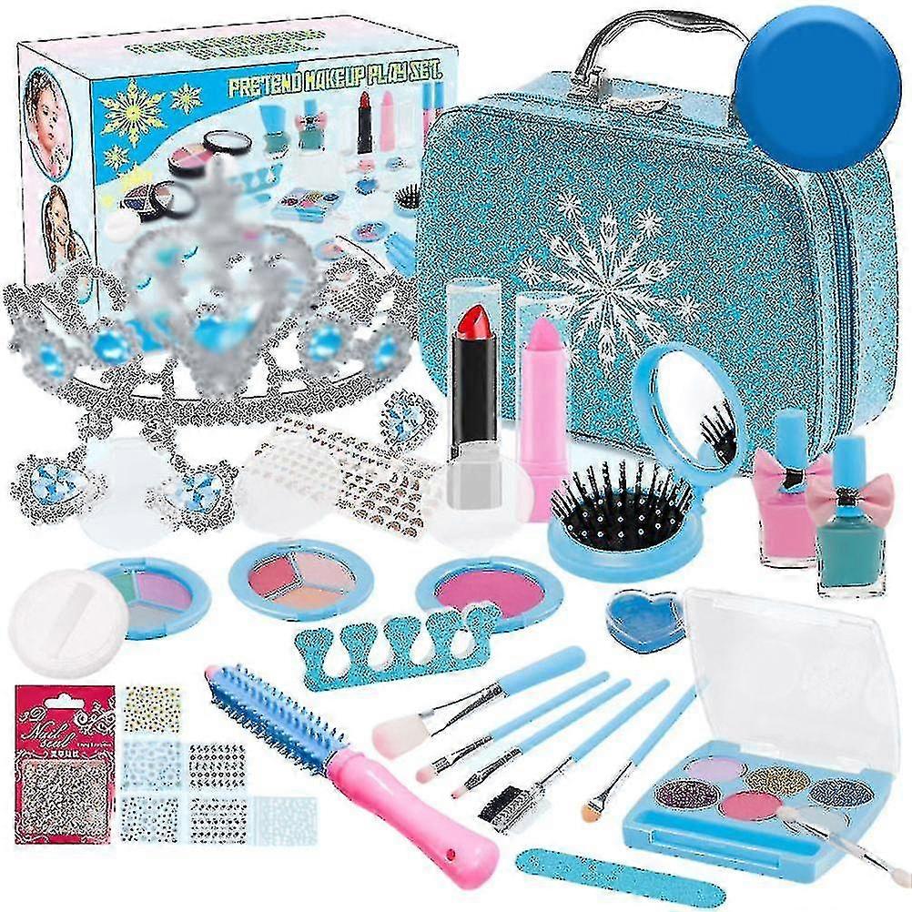 Frozen Theme Children's Washable Makeup Bag Makeup Toys Suitcase Christmas Birthday Gift Set Girl