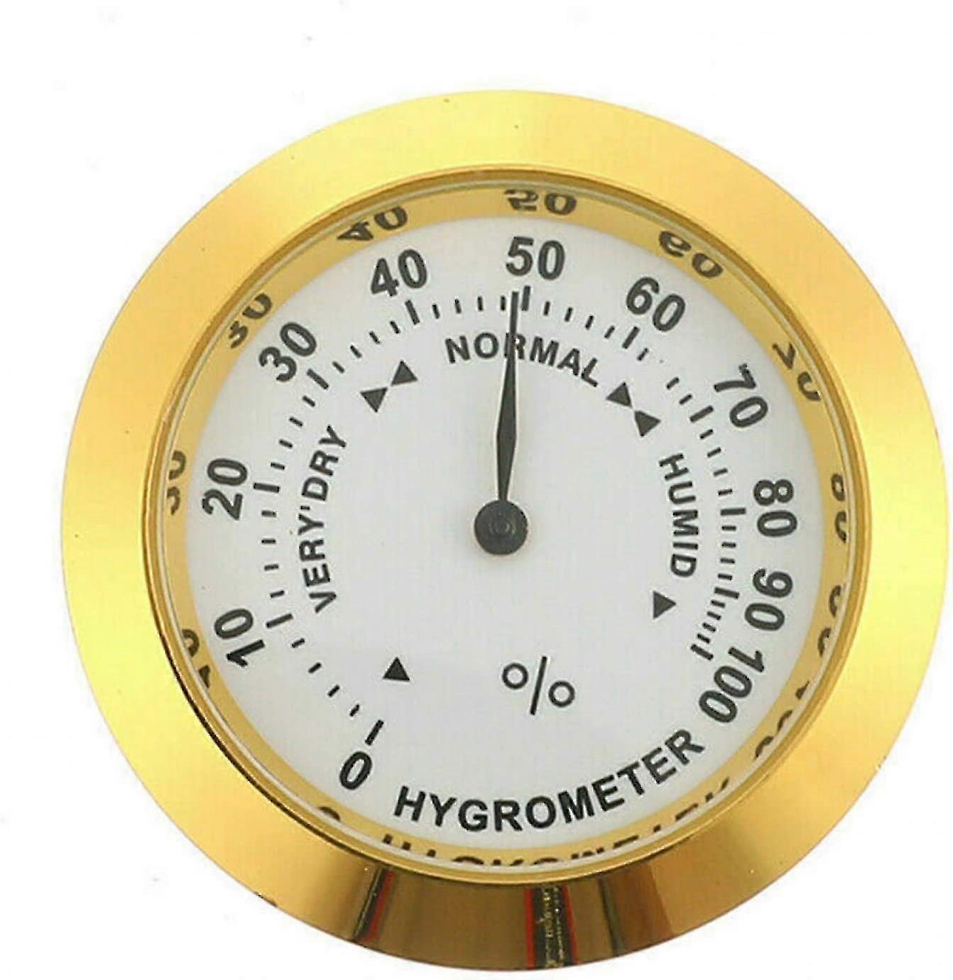 Analog Cigar Hygrometer, Precision Round Glass Hygrometer For Cigar Box, Cigar Cabinet
