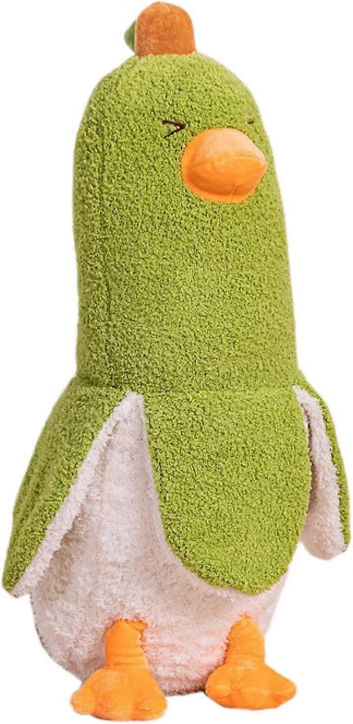 Banana Duck Plush Toy Cute Plushie Hugging Plush Pillow Duck Stuffed Animal for Girls and Boys Green 19.7"
