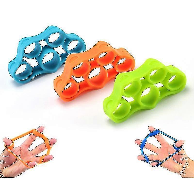 Finger Strength Exercise Resistance Bands Fingers Grip Ring Hand Stretch Expander Power Training Fitness Equipment Elastic Bands(color:blue)