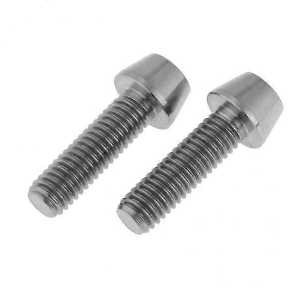 7x2x M6 Titanium Ti Screw Fairing Bolt Taper Conical Hex Head Silver M6x20mm