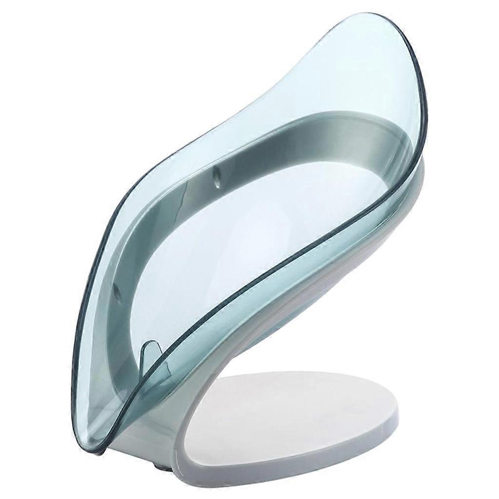Creative Leaf Shaped Soap Box Bathroom Soap Holder Dish Soap Case Container Blue
