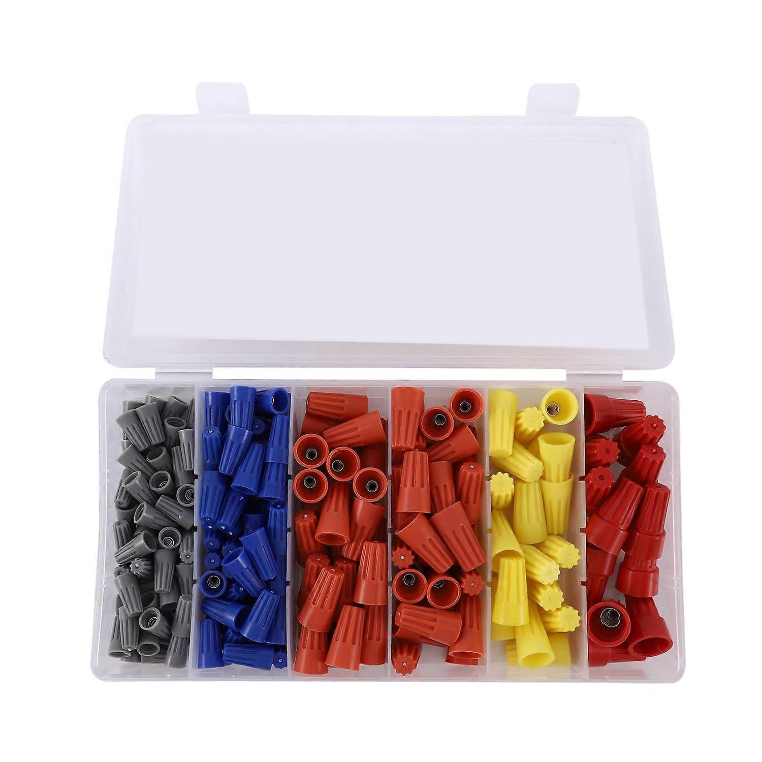 158Pcs 5 Colors Electrical Wire Connector Twist-On Screw Terminal Spring Inserted Nuts Caps Assortm