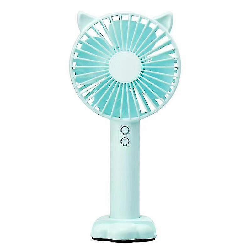 Blue Mini Fan Handheld Small Fan Night Light Small Fan