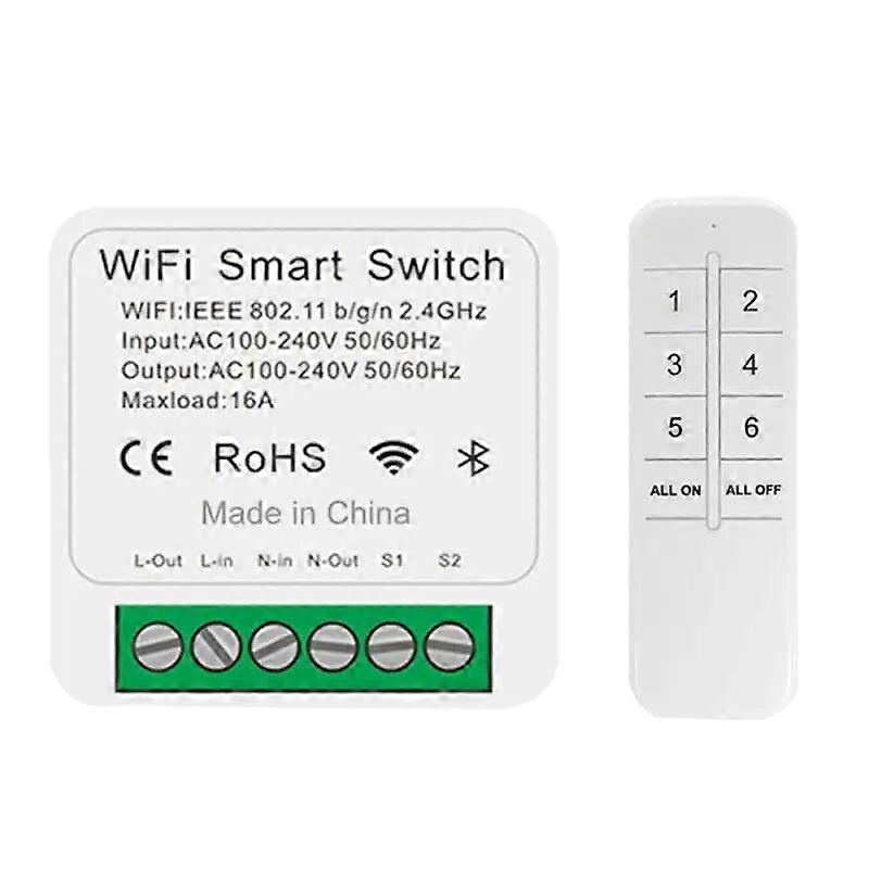 WIFI EWeLink Smart Dimmer Switch Compatible With 2.4G 4 6 Key Remote Control Remote Relay Breaker Home Works With Alexa Google