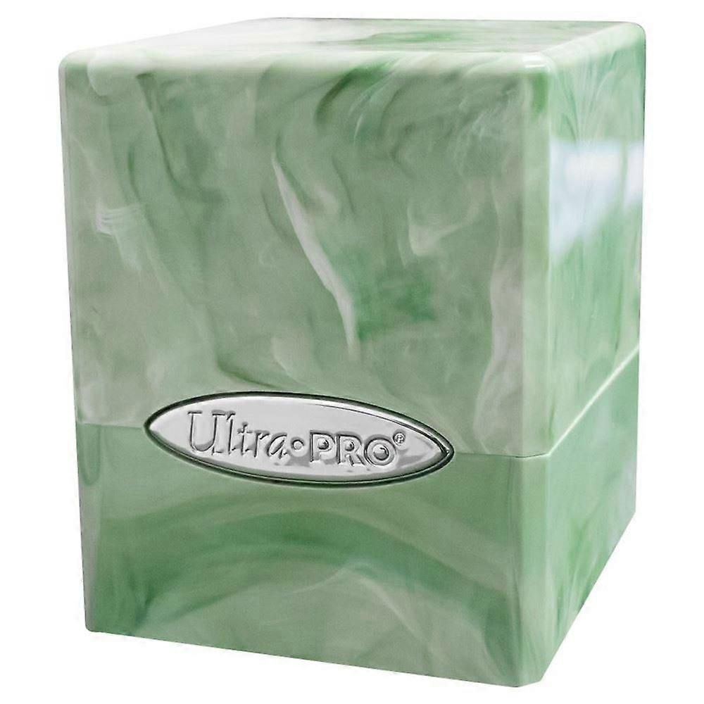 Marble Satin Cube - Lime Green / White