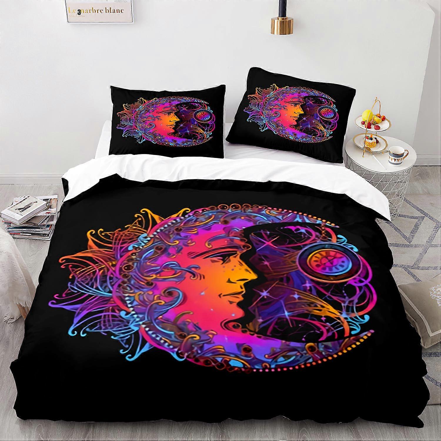 y14 Lakan Tarot Sängkläder Set Enkelrum Tvåbäddssäng Full Queen King Size Tarot Sängset Aldult Barn Sovrum Påslakan Set 3D-tryck 013 Lakan vvb14
