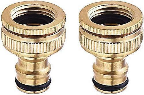 6 Pieces Brass Garden Faucet Connector, Garden Hose Connector Accessories 3/4 Inch Water Hose Connector, Suitable for Garden Hose Faucet, Lawn Sprinkl