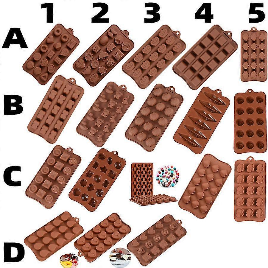 ECELEN أوراق القيقب (لون عشوائي) قوالب سيليكون متنوعة ، قالب سيليكون الغذاء الصف للشوكولاتة ، الحلوى ، الهلام ، مكعبات الثلج. ستسيف