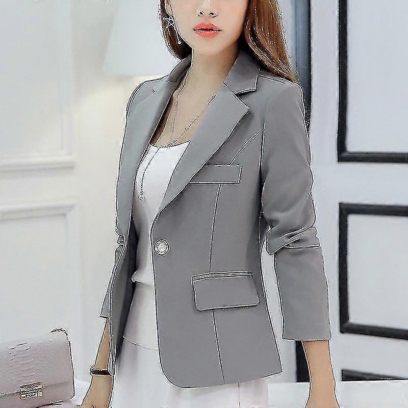 Black Women Blazer Formal Slim Blazers Lady Office Work Suit