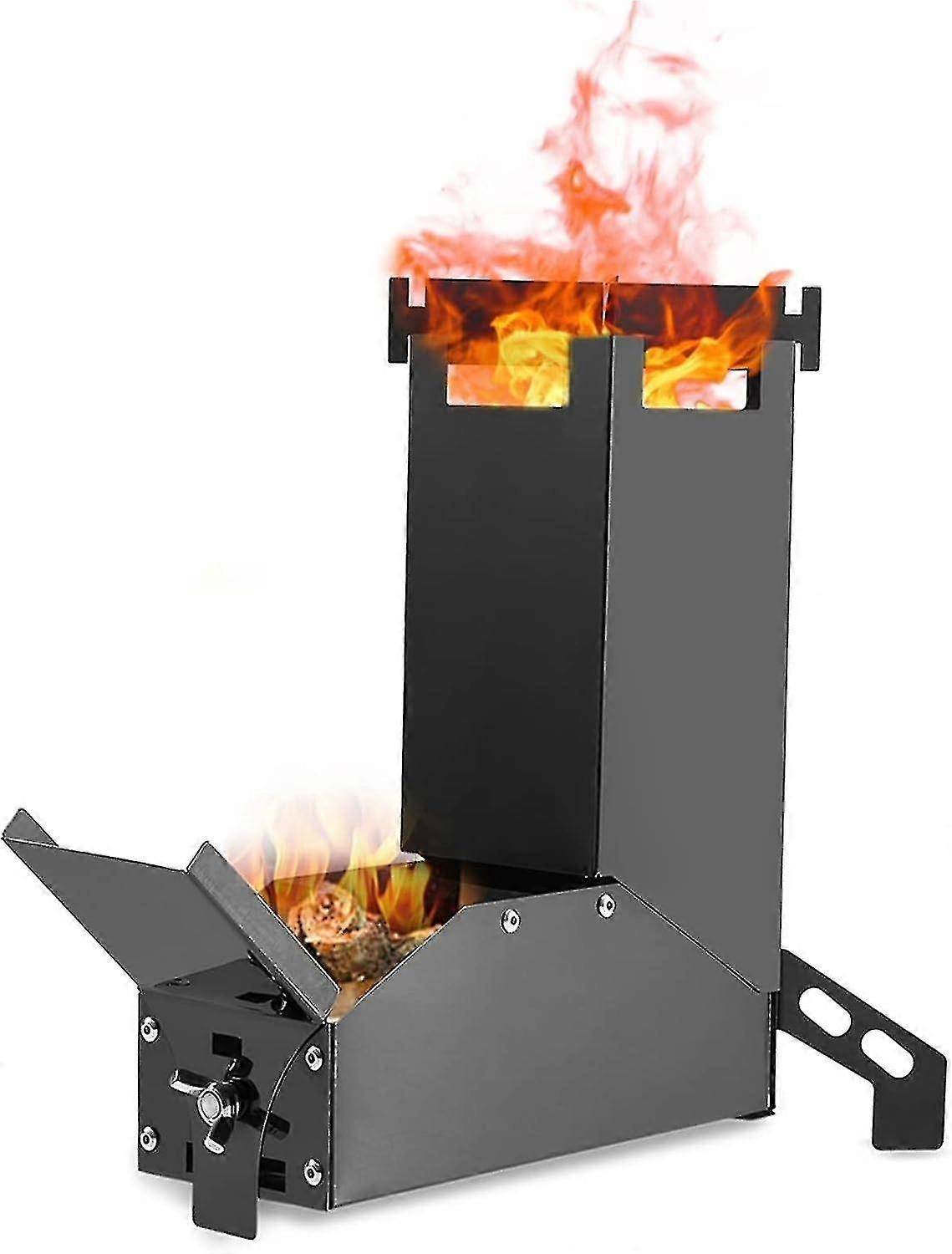 موقد حقائب الظهر ، موقد صاروخي من الفولاذ المقاوم للصدأ لحرق الخشب القابل للطي في الهواء الطلق