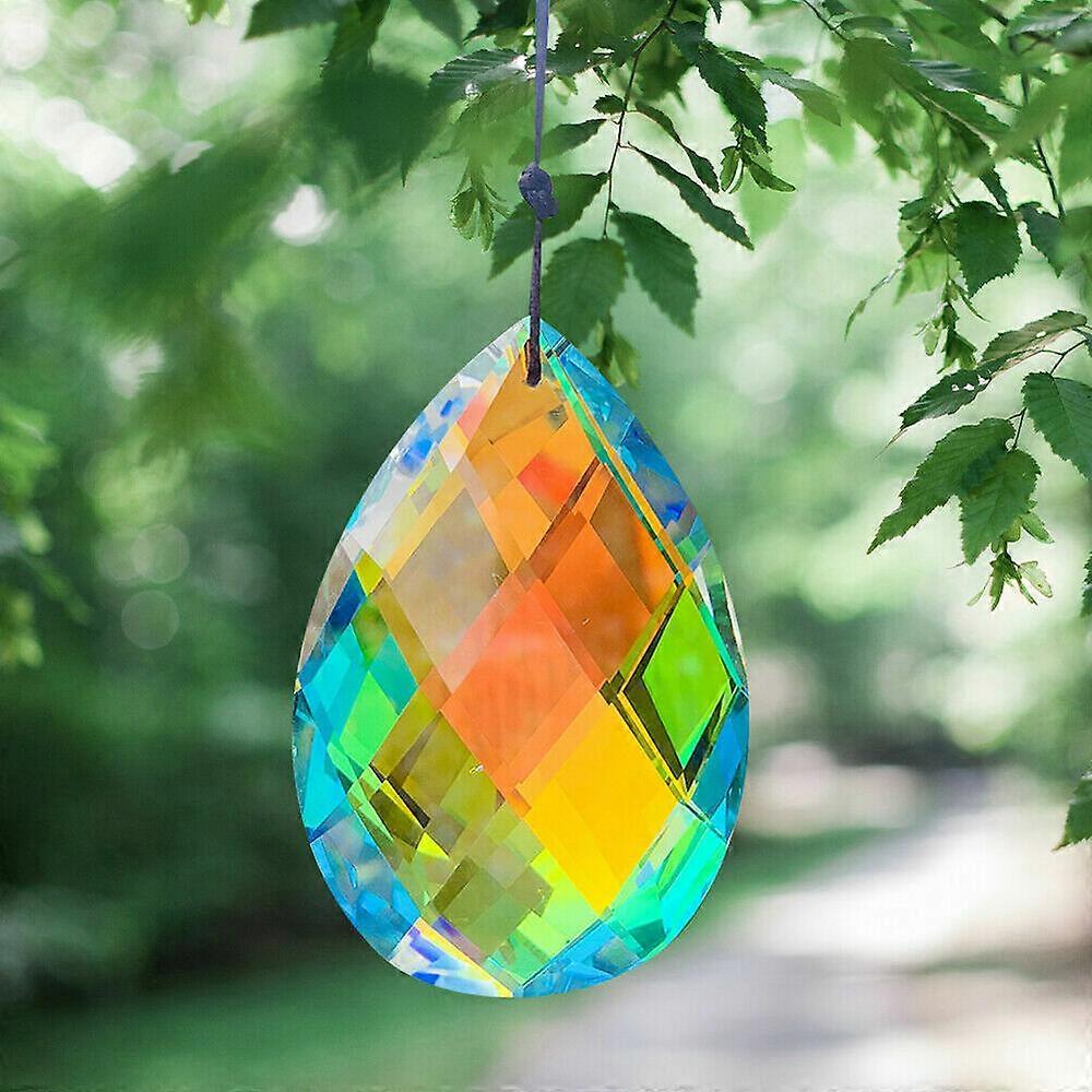 Suncatcher Aurora Faceted Prism 89MM كبير AB شبكة كريستال فنغ شوي معلقة