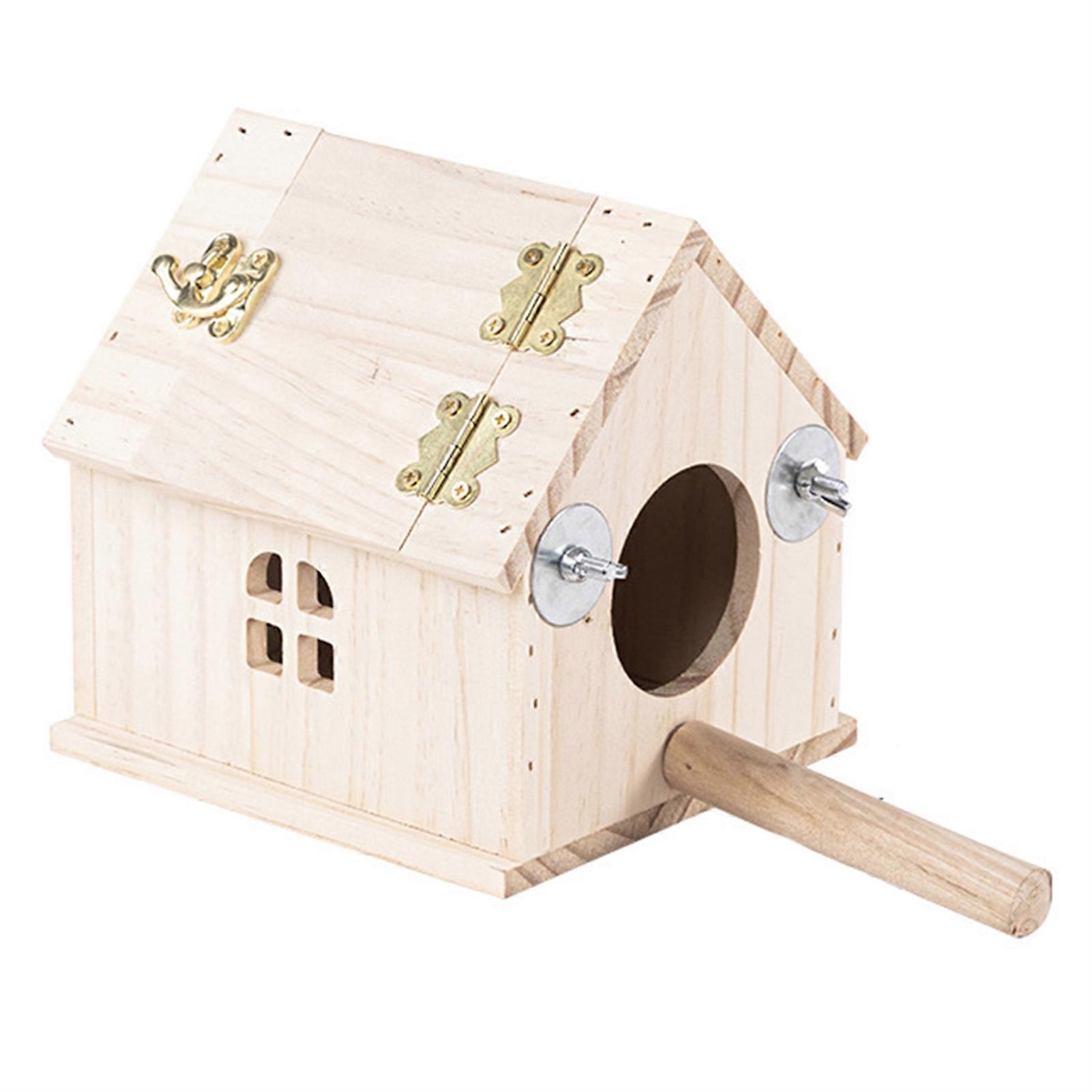 Hanging Bird Nest Box, Wooden Birdhouse For Titmouse Bird House