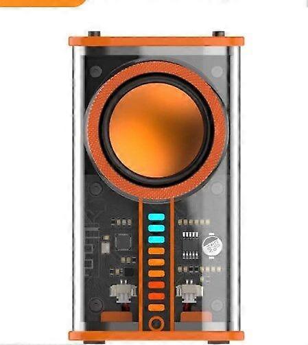 Transparent Mecha Wireless Bluetooth Speaker | Portable-Bluetooth-Speaker with LED Light, Stereo Sound, 12H Playtime | Portable Wireless Speaker