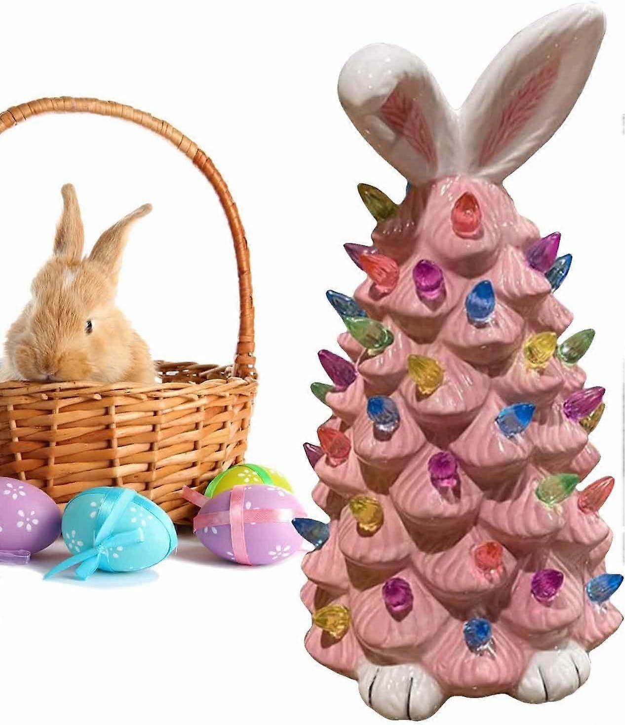 Easter Bunny Decor, Cute Bunny Tree Easter Decorations For Indoor Spring Home Decor