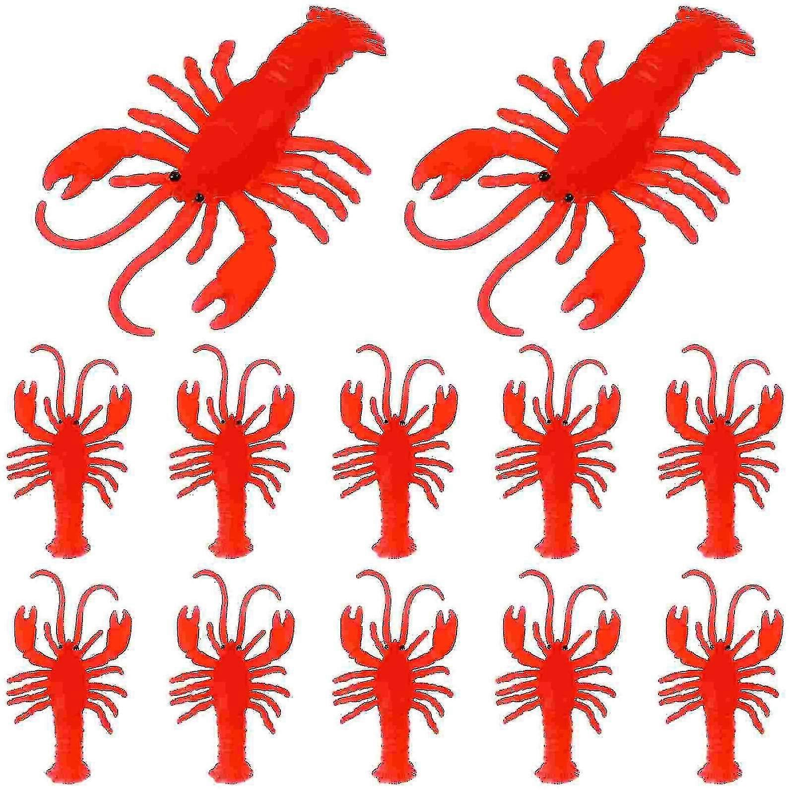 Simulated Crayfish Sea Creature Models Kids Playsets Plastic Soft Crawfish Decorations Better