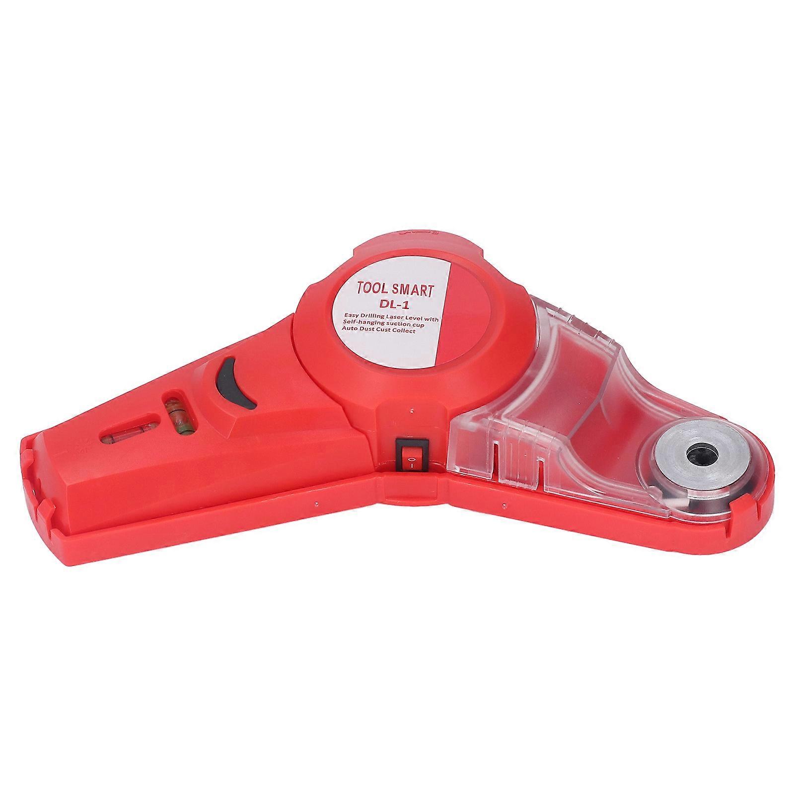 Infrared Level Measuring Hole Drilling Positioner Locator Tool Drill Dust Collector Dust Cleaner Remover Vertical Measuring Tool 4.5V