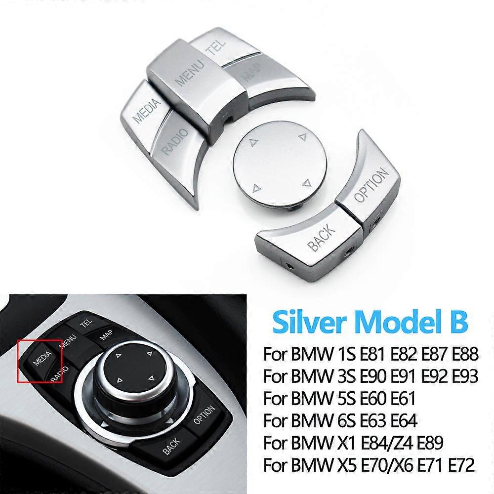 Central konsol CIC bil switchIDrive Multimedia Control Button Cover til BMW 1 3 5 X1 X5 X6 Series E87 E90 E91 E92 E60 E84 E70 E71 E72