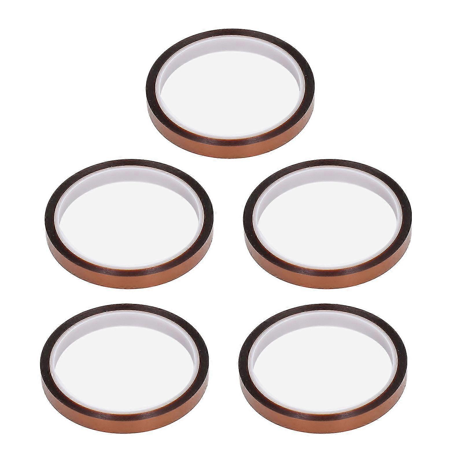5Pcs 10mm Wide Polyimide Tape Insulation Static Free, High Temp Sandblaster Accessory 33m Long