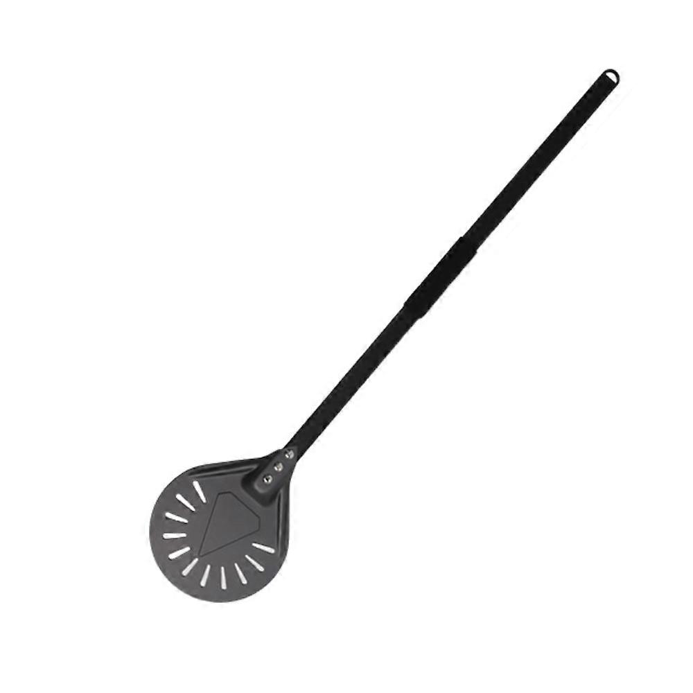 ピザショベル100センチメートルダークグレー穴あきピールメタルハンドルベーキングツールピザパドル