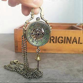 Transparent Eyeball Mechanical Pocket Watch with Chain Roman Numerals Pendant Necklace ladies watches 2023 Men Women Gifts