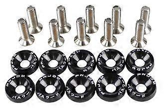 10PCS M6 Screw License Plate Bolts Auto Accessories Car Modified Hex Fasteners Fender Washer Bumper