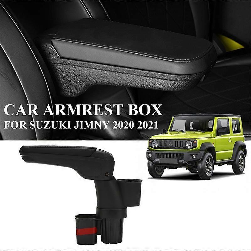 Autoaufbewahrungsbox, PU-Leder Mittelarmlehnenbox für Suzuki Jimny JB64W JB74W 2020 2021 Innenausstattung