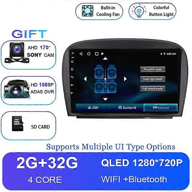Android 12 For Mercedes SL R230 SL350 SL500 SL55 SL600 SL65 2001-2007 DSP 360 Camera GPS Navigation