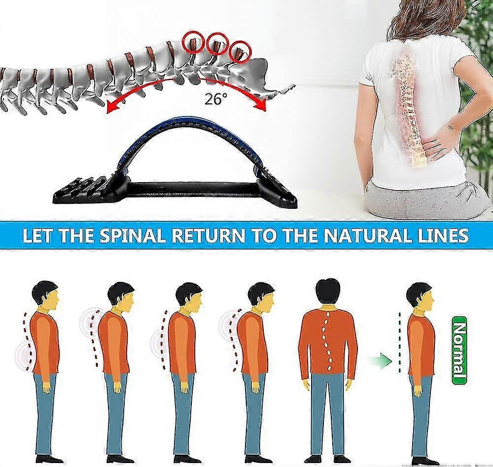 Back Stretcher, Lumbar Back Pain Relief Device, Back Massager,4 Level