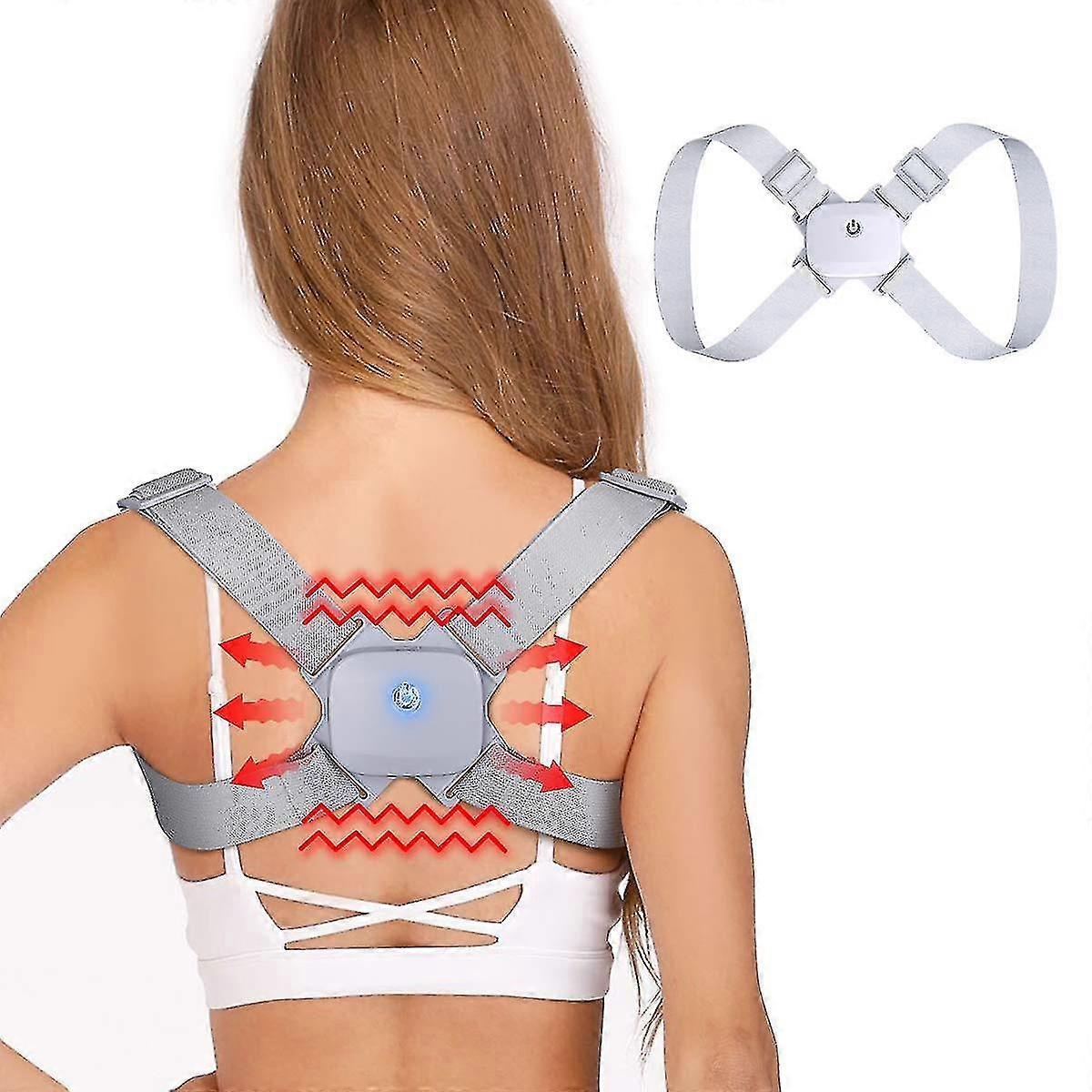 Posture Corrector For Women Men Kids Smart Posture Back Shoulder Brace - Adjustable Back Straightener - Comfortable Upper Back Brace For Clavicle Supp