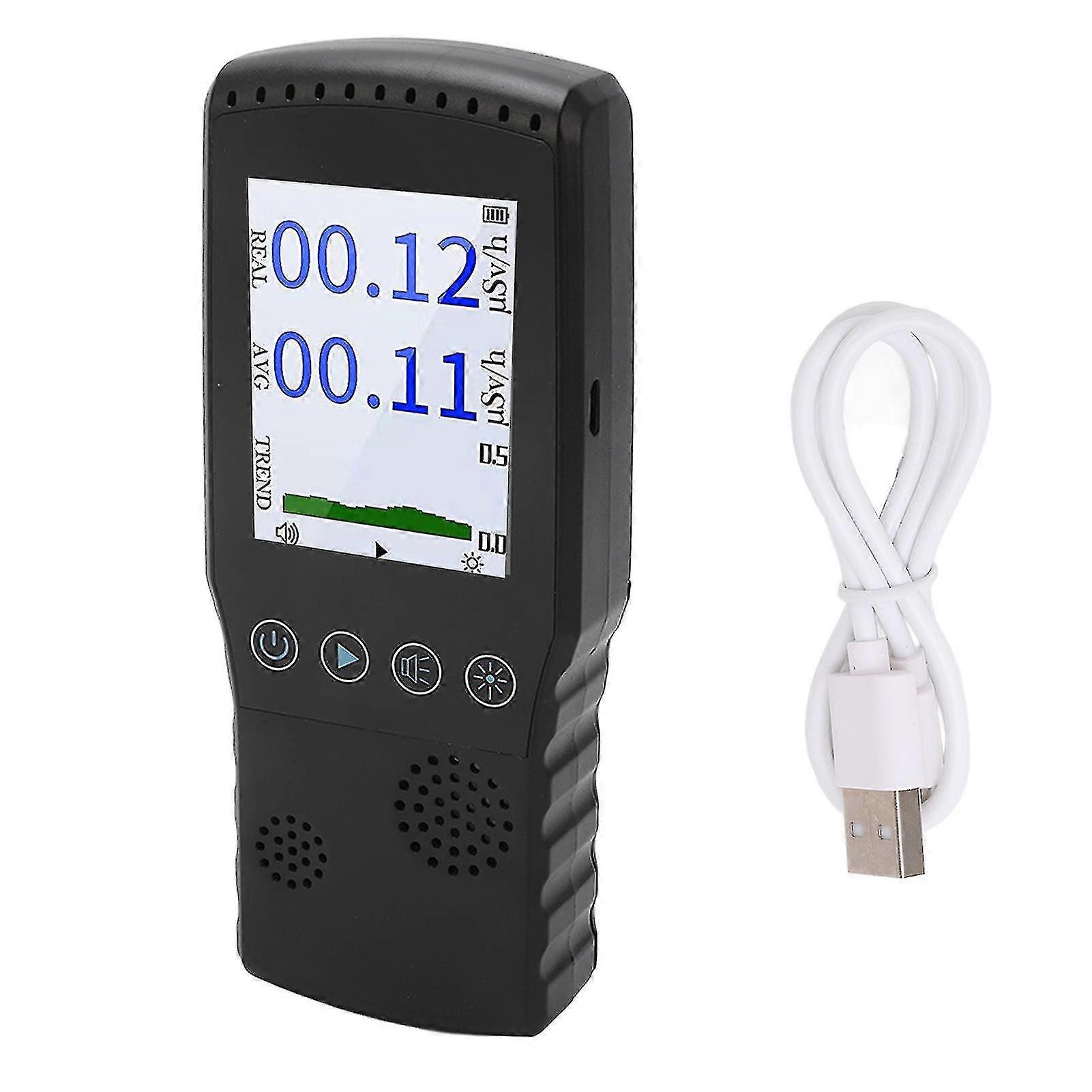 Handheld Nuclear Detector Lcd Realtime Monitoring Usb Charging Ionizing