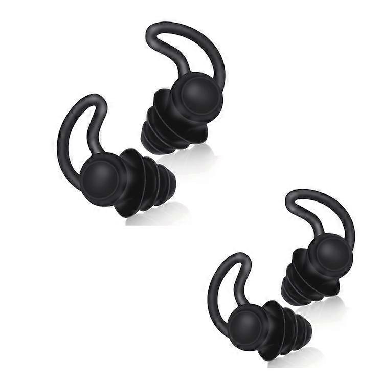 Sleep Plugs, 2 Pairs (Black)