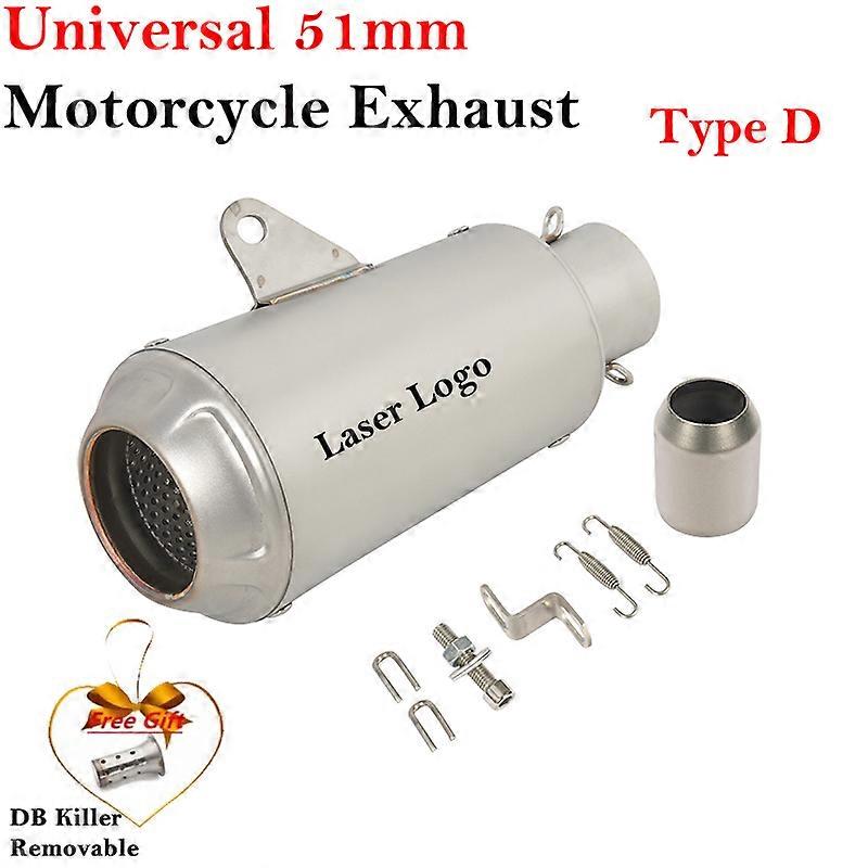 Leovince-rör från Escape Universal för motocicleta, ljuddämpare av 51 mm modifierad för Scooter e-mark, DB Killer, för MT09, NVX155, PCX125, CBR300,