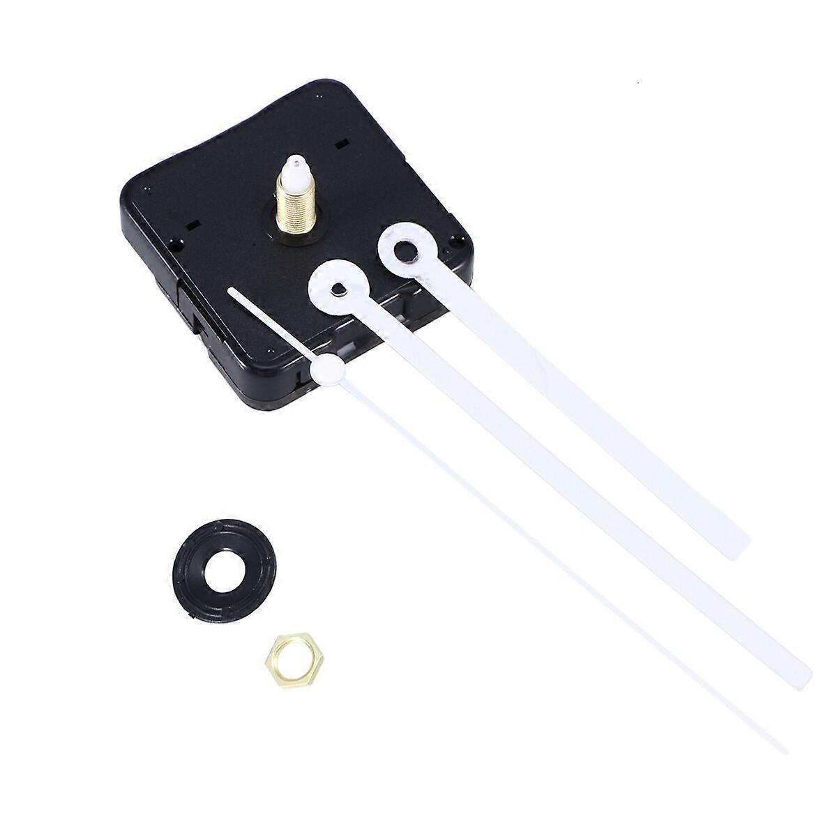 Silent Clock Movement Kits for DIY Clock Replacement (White Straight Clock Hand)