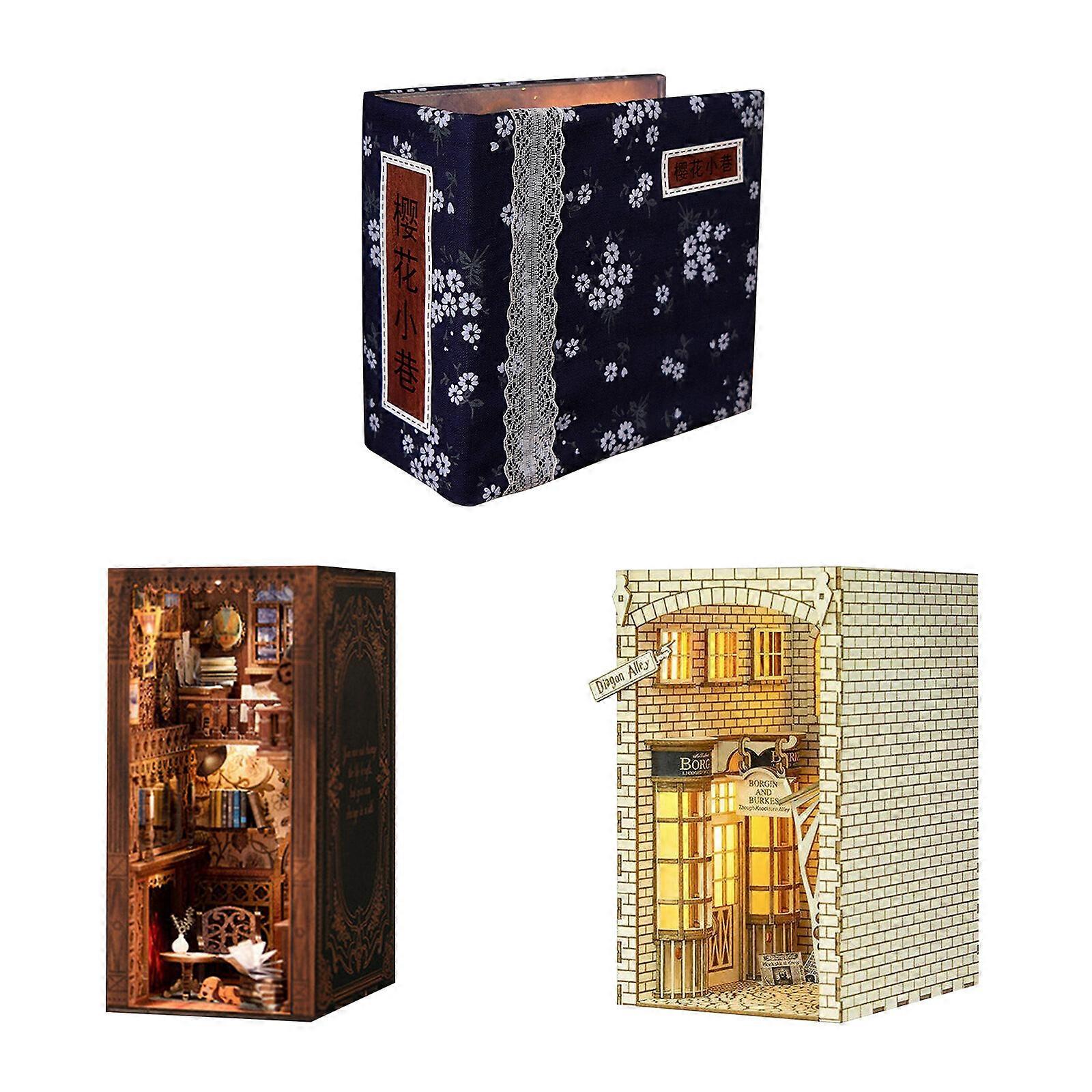 Betoverend Boekenhuis - 3D Houten Puzzel met Magische Verlichting