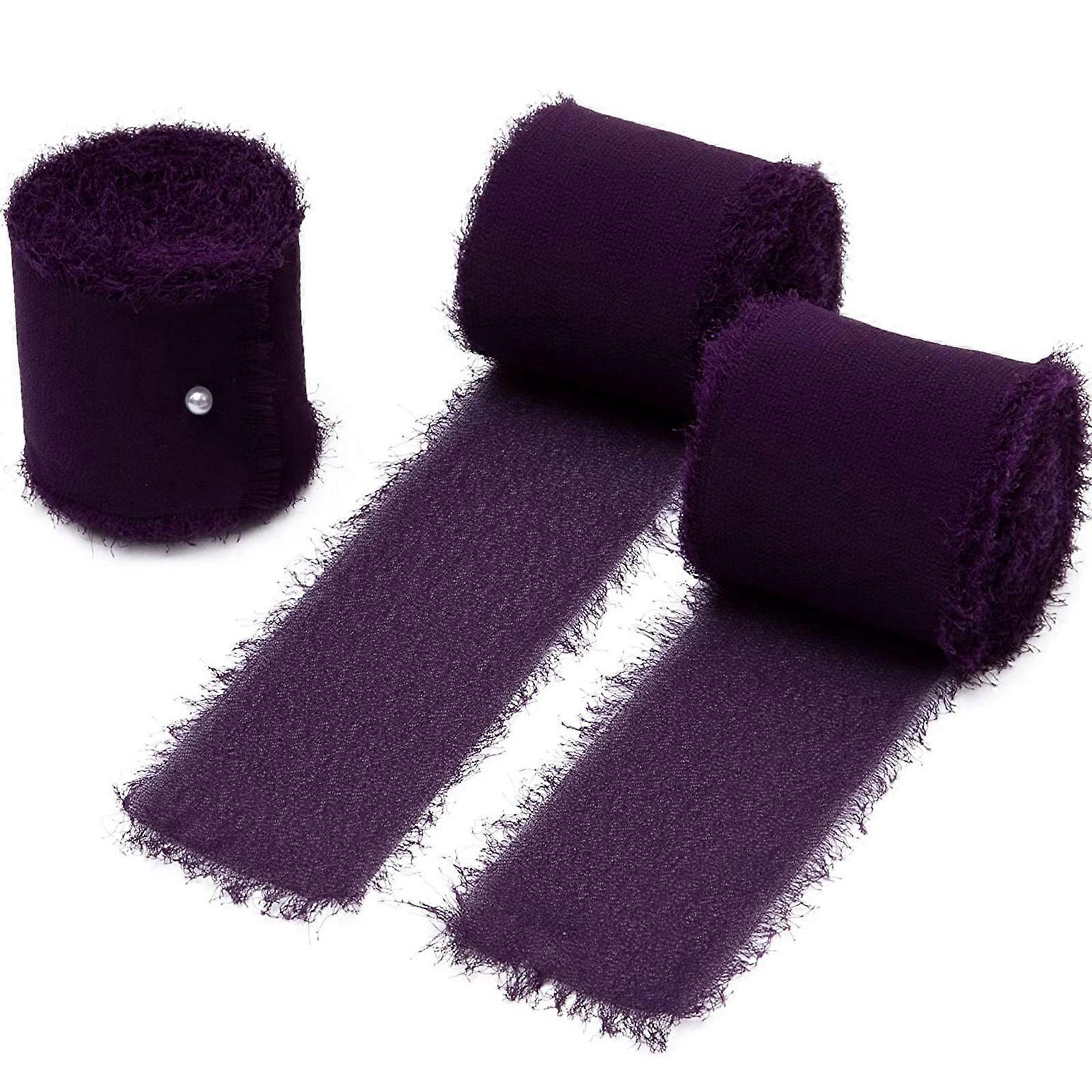 סרט משי שיפון בעבודת יד סרטים צבעוניים מעורבים להזמנות חתונה, זרי כלה, עטיפת מתנות, קישוטי חג