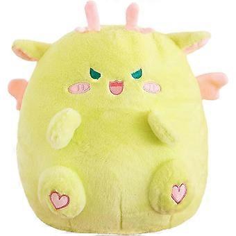 Dragão de Pelúcia - Gordinho & Adorável Boneco de Pelúcia para Crianças - Acompanhado de Boneco de Pano para Crianças (Verde, Pequeno-11 polegadas)