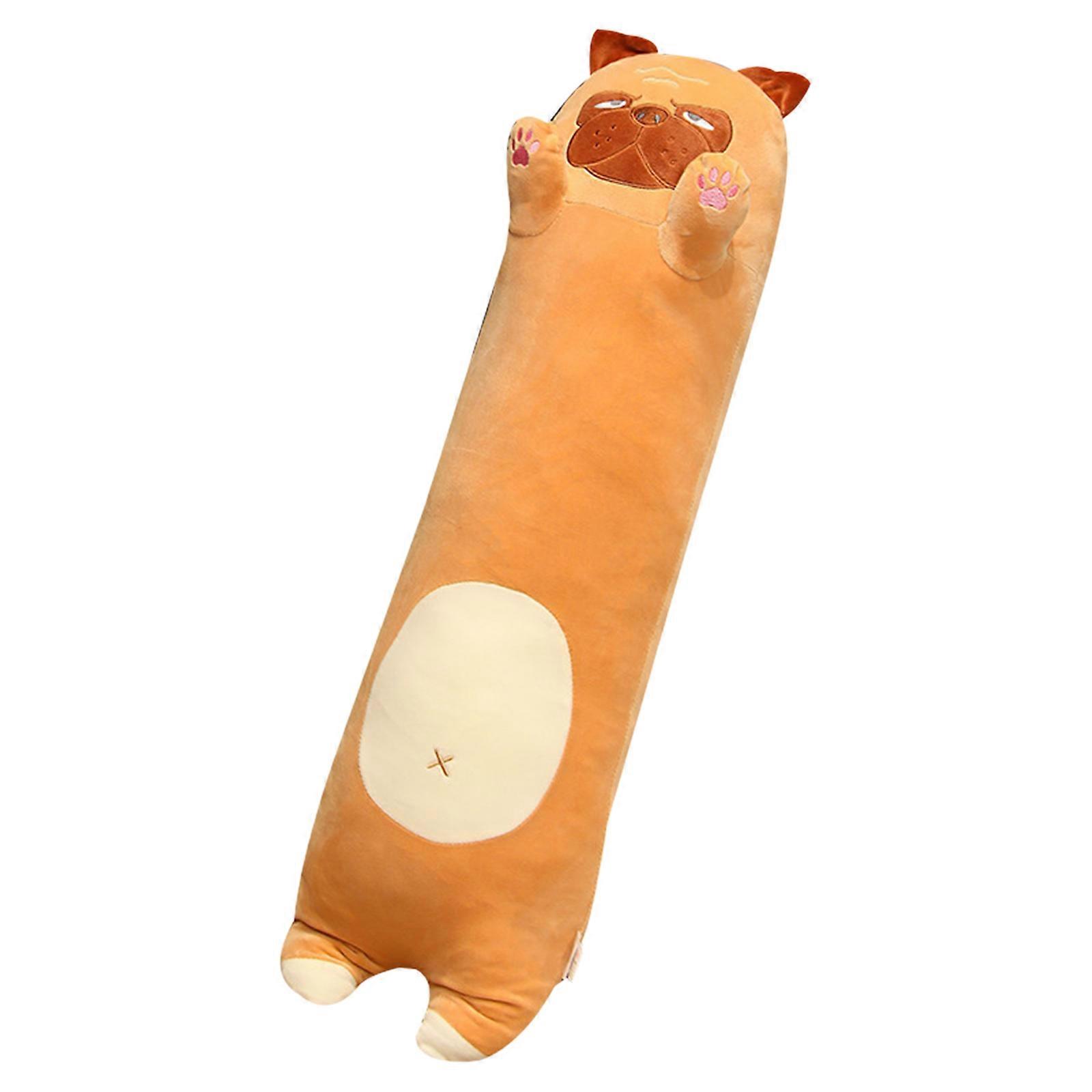 האסקי קטיפה כרית ארוכה אפורה כרית גוף כלב בובת בעלי חיים קריקטורה גוף ישן חיבוק כריות ארוכות צעצוע ממולא גור בית כרית ספה תפאורה