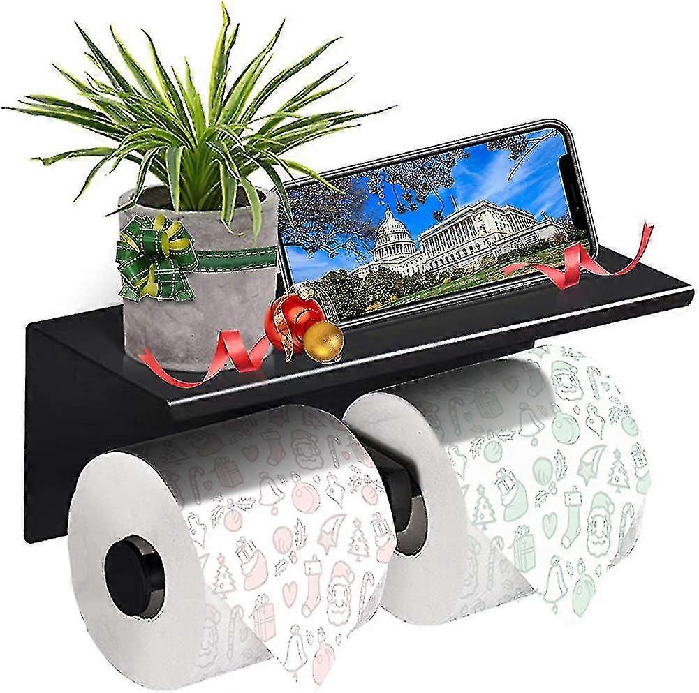 Double Toilet Paper Holder. Wall Mounted Toilet Paper Holder With Two Rolls.