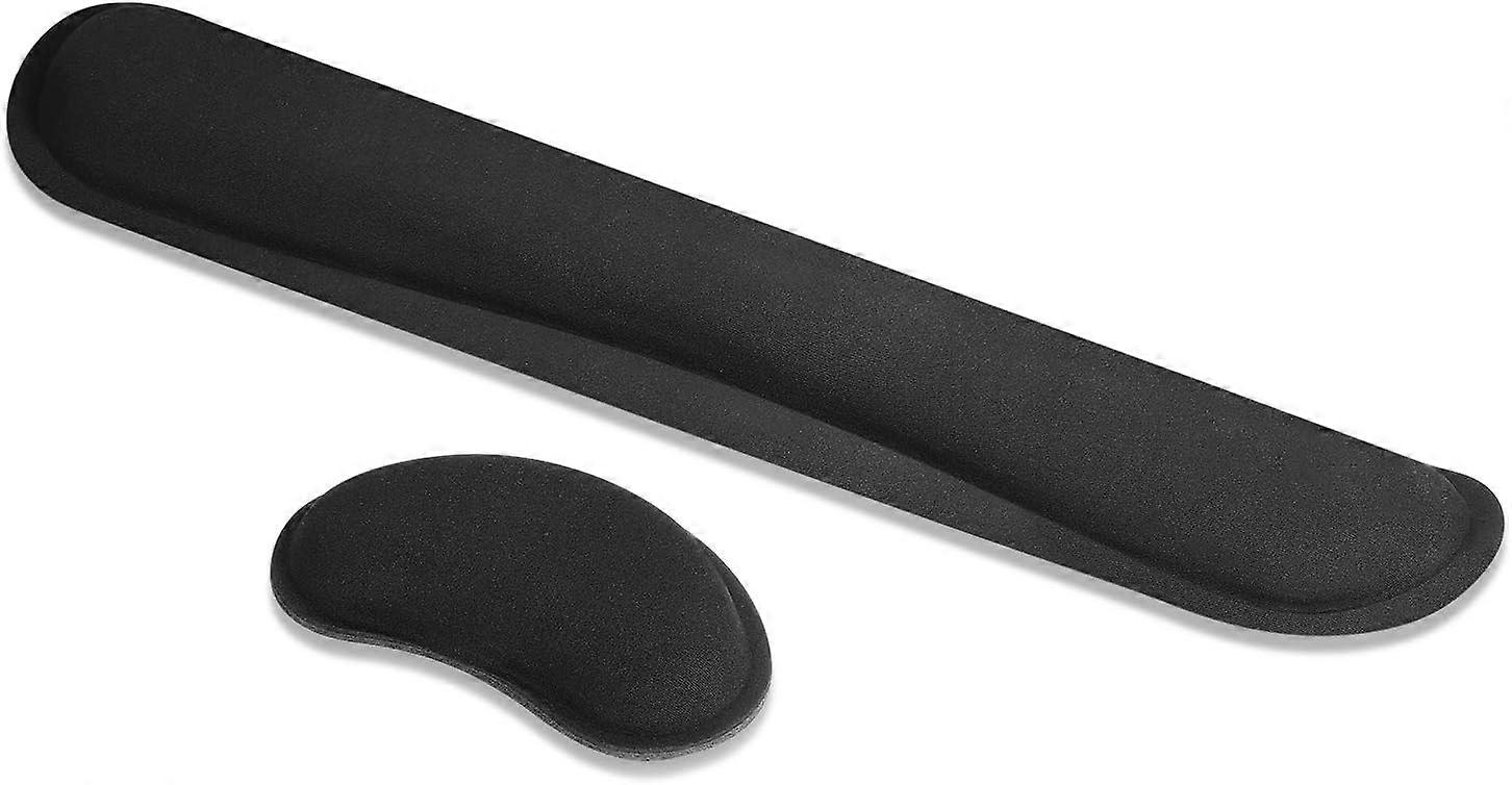 Ergonomic Mouse Pad and Keyboard Wrist Rest (Black)