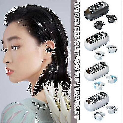 Bone Conduction Earphone Bluetooth Ear Clip On Ear Earring Wireless Headphones