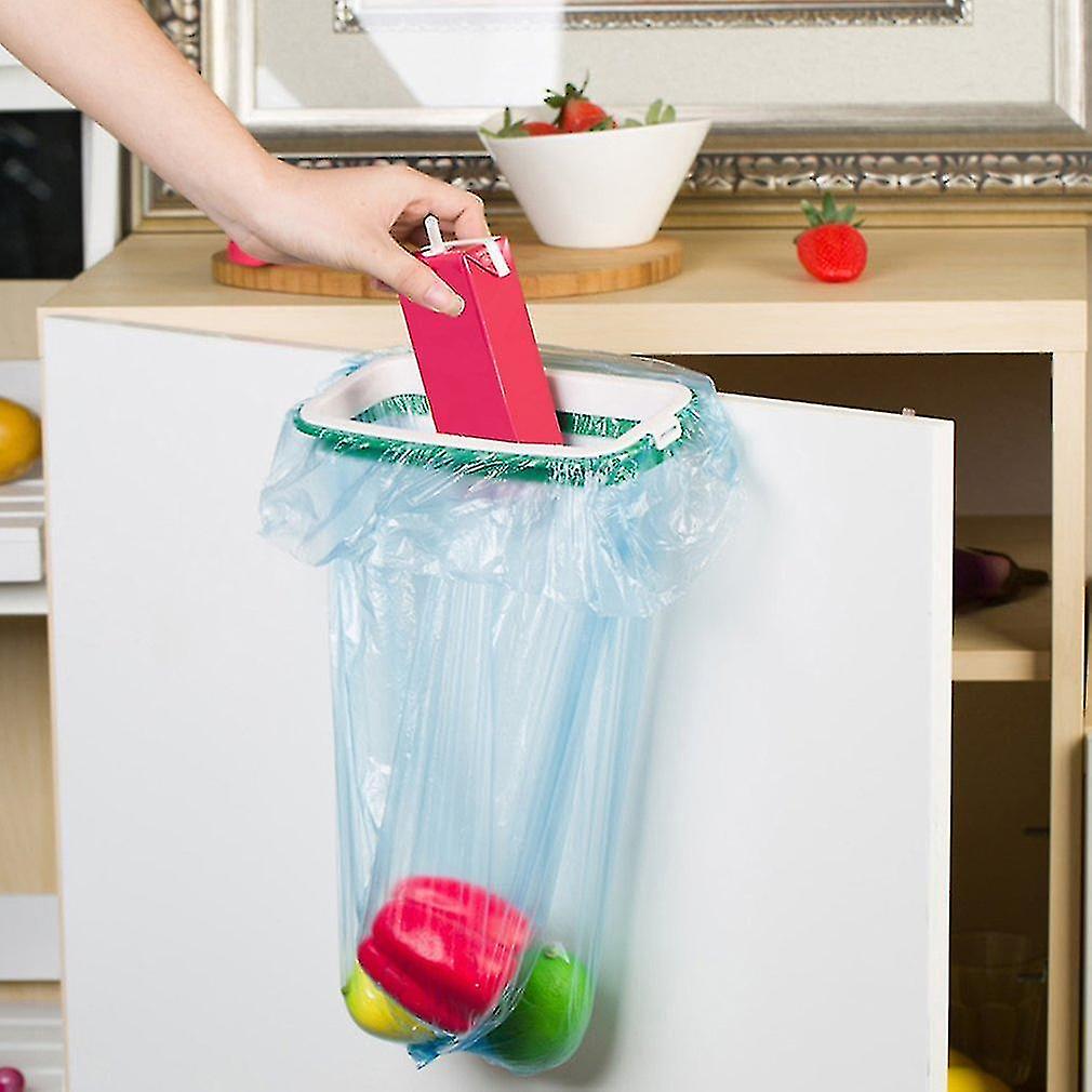 Plastic Kitchen Hanging Trash Rubbish Bags Holder Garbage Racks Cupboard Hanger
