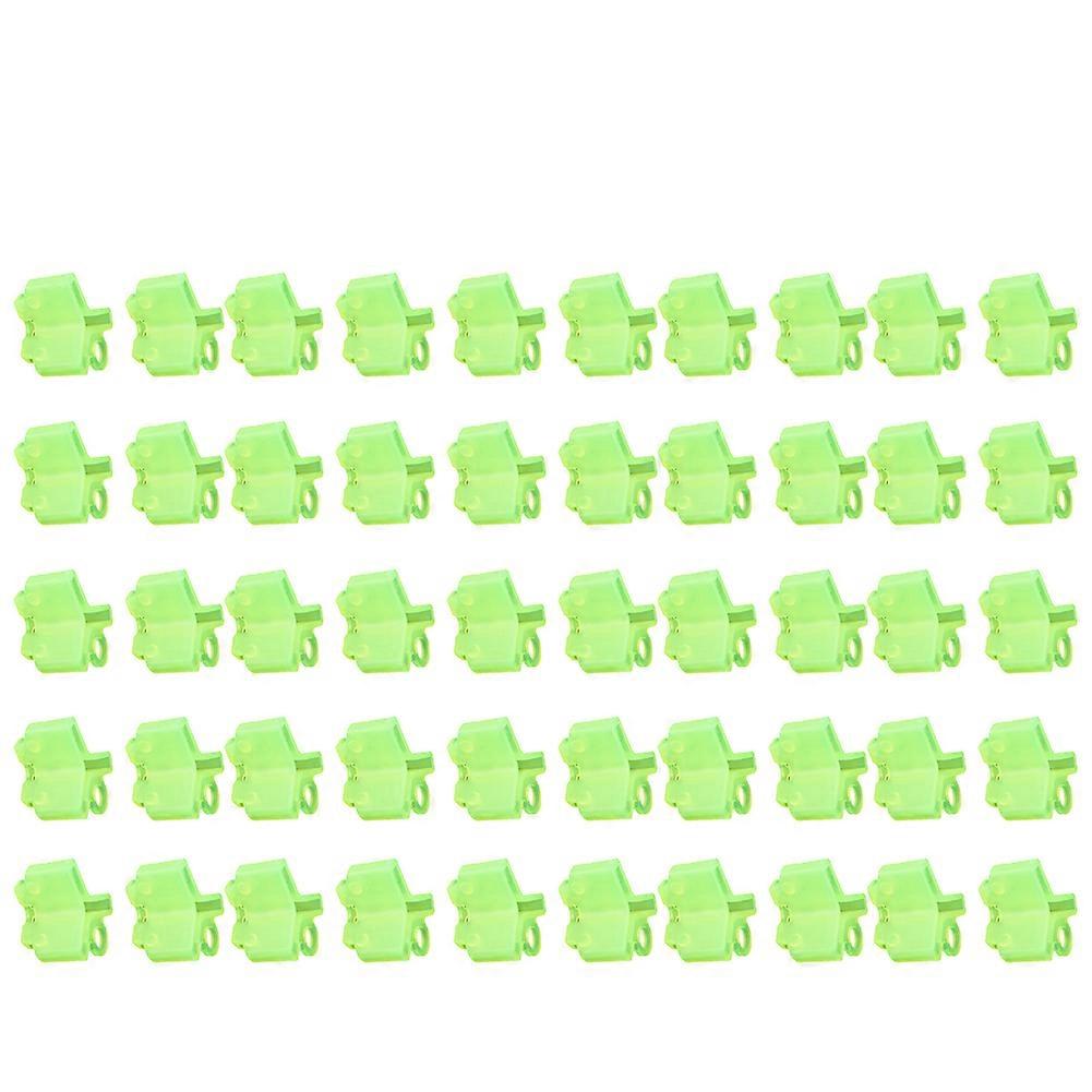 50PCS Treble Hook Protective Casing Polyethylene Safety Cover Fluorescent Green Bonnets