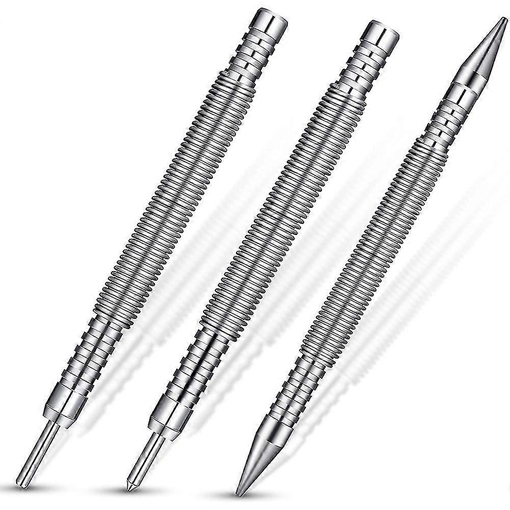 3 Pcs Nail Set And Hinge Pin Tool Center Punch Spring Loaded Nail Set For Door 1/32 Inch 1/16 Inch