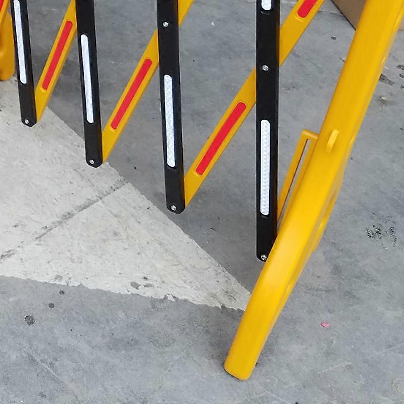 Expandable Mobile Barricade Plastic Traffic Fence Safety Barrier Gate for Road Isolation Construction Yellow 