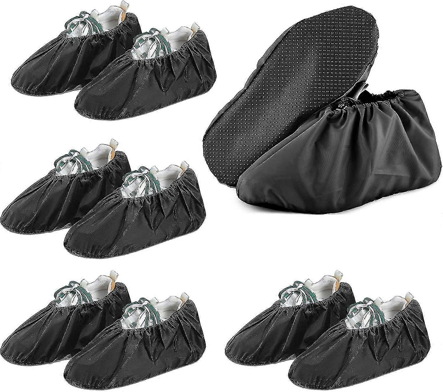4 Pairs Reusable Anti-slip Shoe Covers,washable Shoe Covers Overshoes, Dustproof