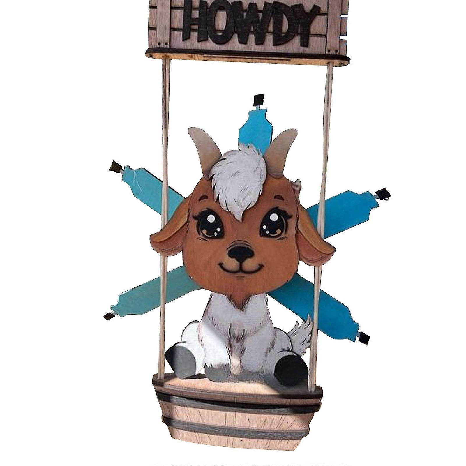 3D utendørs vindspinner, vindmølle kinetisk treskulptur vindspinner